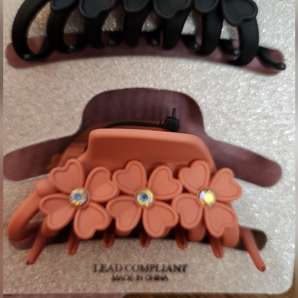 Trio Hair Clips Rubberized - Picture 4 of 4